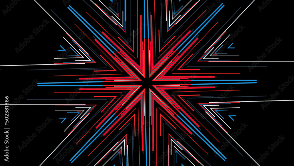 Poster gorgeous abstract colorful kaleidoscope pattern. animation. hypnotic abstract kaleidoscope with movi