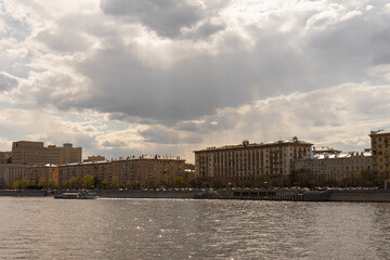 Fototapeta premium moscow river embankment nearby Muzeon