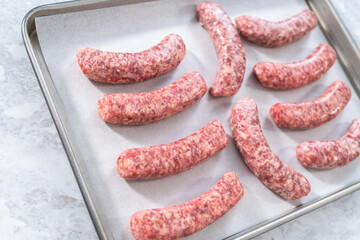 Cooking bratwurst