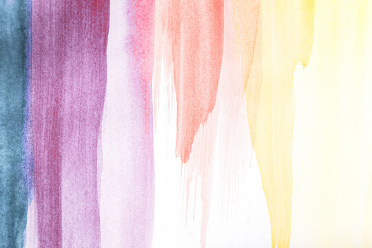 Multicolor creative watercolor background. Abstract stains and lines. Banner. Copy space for text. © DRasa