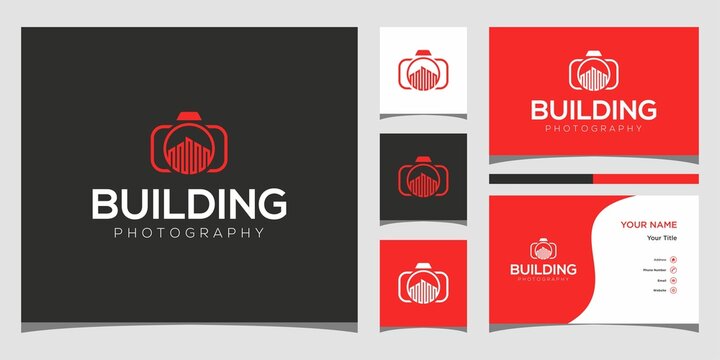 Logo template photography building photographer photo. company brand branding corporate identity