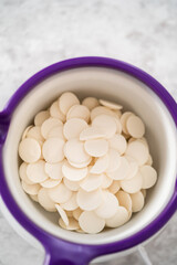 Chocolate cookies with peppermint chips