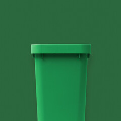 Empty open recycling garbage bin
