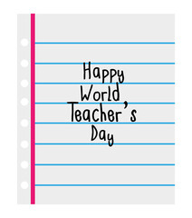 world teachers day in sheet