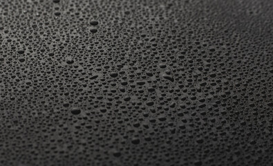 Texture of water drops on black background