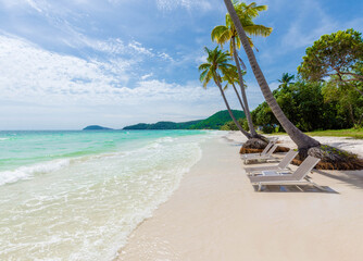 Landscape view of Sao beach, Tropical Paradise, Phu Quoc Island, Vietnam