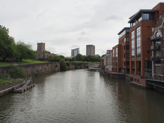 Beautiful shot of the Castle Park under the cloudy skies in Bristol, UK