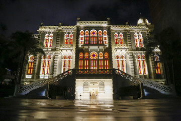 Fototapeta premium Night view of the Nicolas Sursock Museum in Beirut, Lebanon