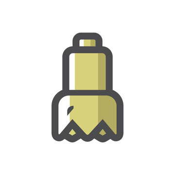 Drill Bit drilling equipment Vector icon Cartoon illustration