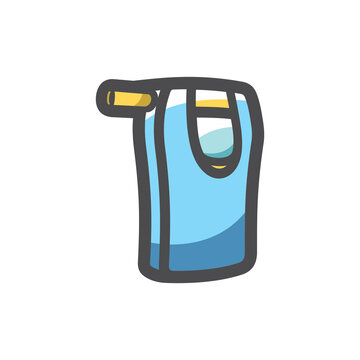 Police Handheld Breathalyzer Vector Icon Cartoon Illustration