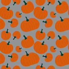 Halloween seamless pumpkin pattern for fabrics and textiles and packaging and gifts and cards and linens and kids