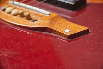 Part of an old guitar. 
