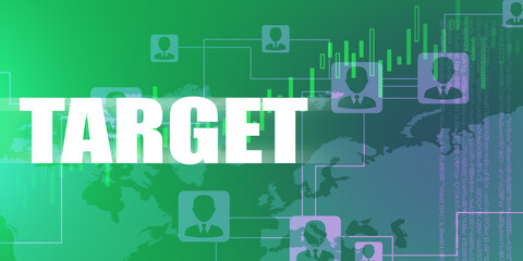 Obraz premium 2d illustration business target 