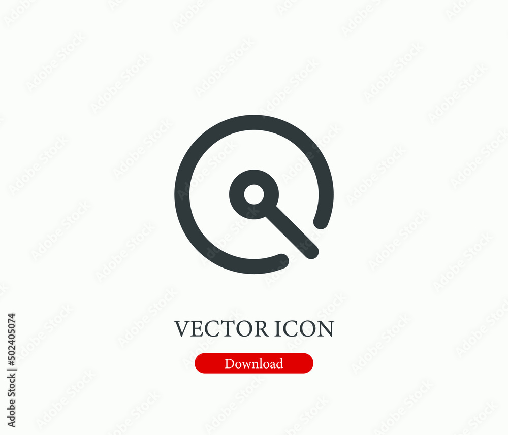 Poster meter vector icon. editable stroke. symbol in line art style for design, presentation, website or mo