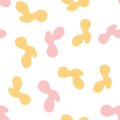 Minimalistic seamless pattern. Simple organic shape