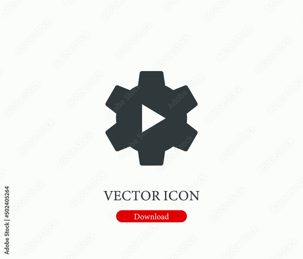 Poster settings vector icon. symbol in line art style for design, presentation, website or mobile apps elem