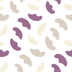 Minimalistic seamless pattern. Simple organic shape