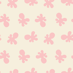 Minimalistic seamless pattern. Simple organic shape