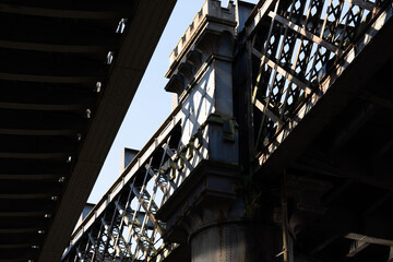 Low angle shot of an old Victorian railway bridge - Powered by Adobe