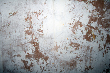 Fototapeta premium House Renovation Stripped Wall to see Wood Broken Tiles and Bare Walls