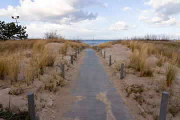 Ostsee Gespensterwald Boot Leuchtturm Warnemünde Strand Bäume Meer Salzwasser Küste Brandung...