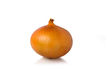 close up, yellow, onion, white background