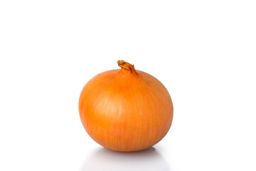 close up, yellow, onion, white background