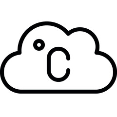 Cloud Celsius Icon