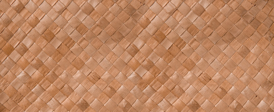 Brown braided reed texture background