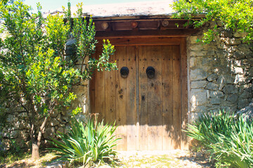 Shot of a Traditional old door in Pocitelj, near Mostar