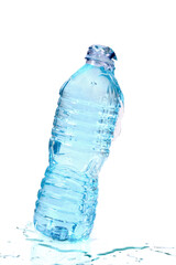 spilling bottle water