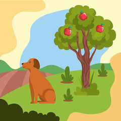 dog and tree farm