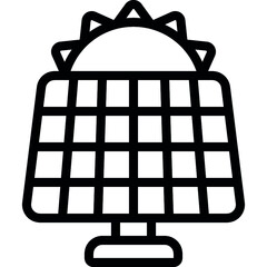 Solar Panel Power Icon