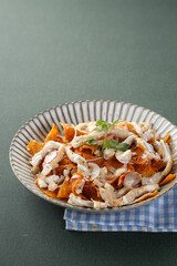 Chilaquiles red sauce  ( chilaquiles salsa roja)