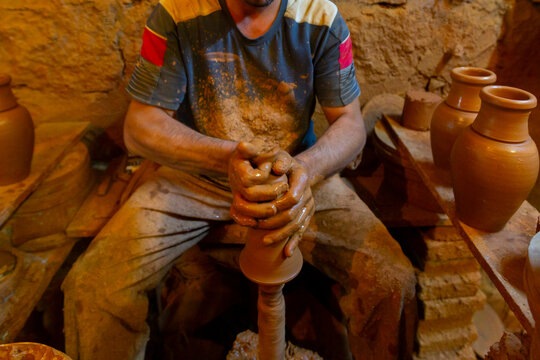 Pottery factory and pottery craftsmen