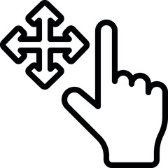 Directional Move Hand Icon
