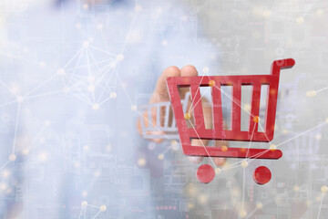 Shopping Cart Flat Design E-Commerce Icon
