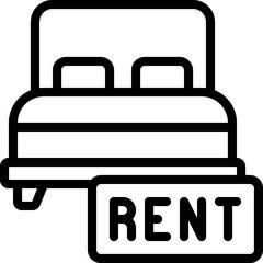 Bedroom Rental Icon