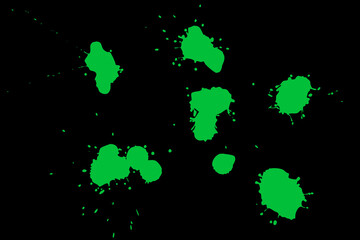 Green blot on a black background - perfect for wallpapers