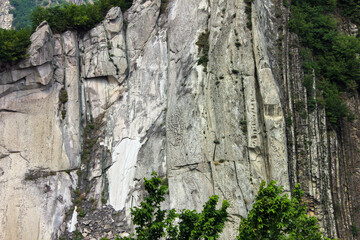 Beautiful rocks along the road.