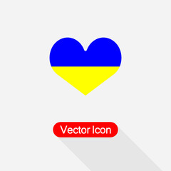 Heart Ukraine Icon Vector Illustration Eps10