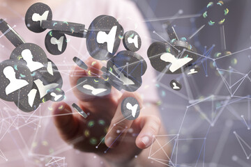 conference Digital Network and data concept