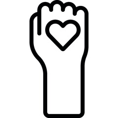 Love Power Hand Icon