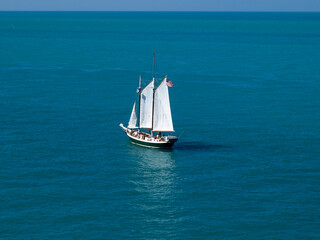 Sailing boat in the caribbean