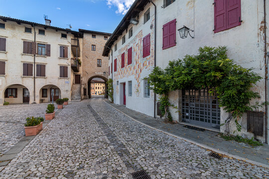 Glimpse of the city of Valvasone in Friuli-Venezia Giulia, Italy