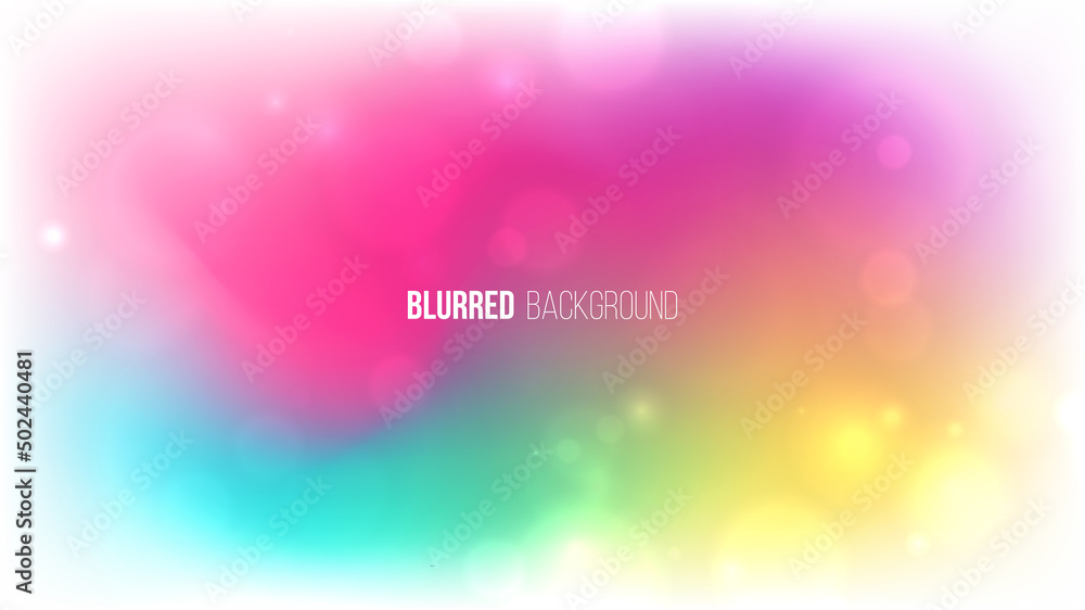 Aufkleber blurred background with bokeh effect and bright color gradient. shiny banner for your creative graph