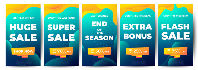 Vector illustration blue Sale banner template design, Big sale special up to 70% off. Super Sale, end of season special offer banner.