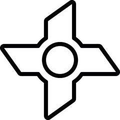 Rectangle Throwing Star Icon