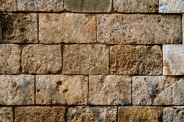 Seamless Texture Of Medieval Wall Of Stone Blocks