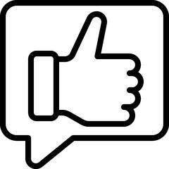 Thumbs Up Message Icon